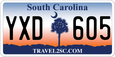 SC license plate YXD605