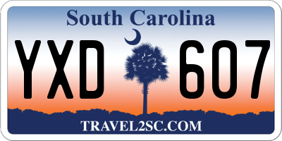 SC license plate YXD607