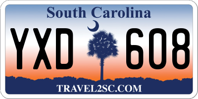 SC license plate YXD608