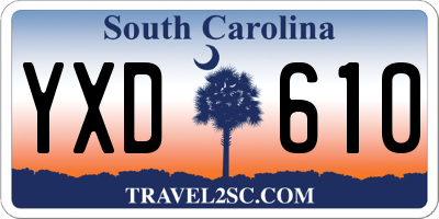 SC license plate YXD610