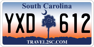 SC license plate YXD612
