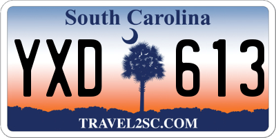 SC license plate YXD613