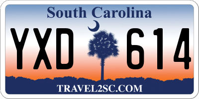 SC license plate YXD614