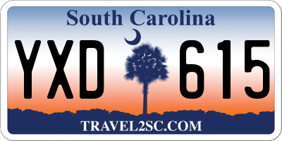 SC license plate YXD615