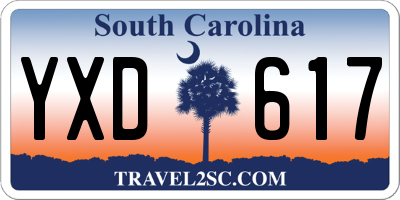 SC license plate YXD617