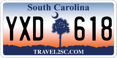 SC license plate YXD618
