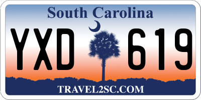 SC license plate YXD619