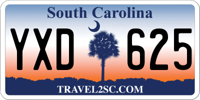 SC license plate YXD625