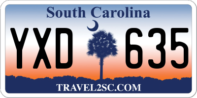 SC license plate YXD635
