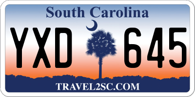 SC license plate YXD645