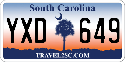 SC license plate YXD649