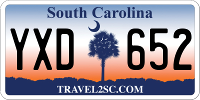 SC license plate YXD652