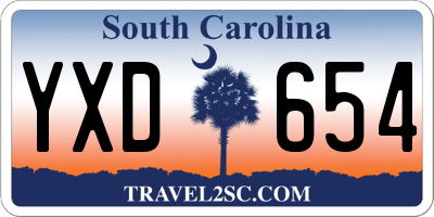 SC license plate YXD654
