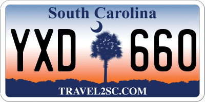 SC license plate YXD660