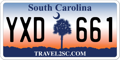 SC license plate YXD661