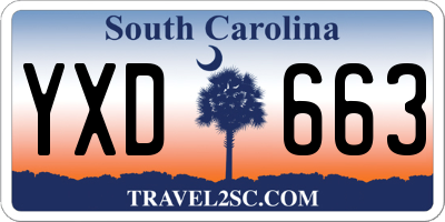 SC license plate YXD663