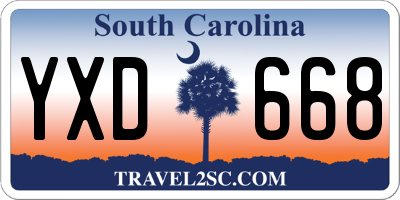 SC license plate YXD668
