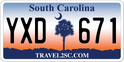 SC license plate YXD671