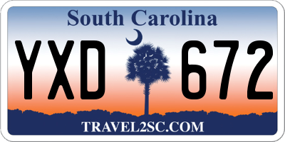 SC license plate YXD672