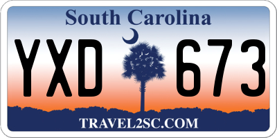SC license plate YXD673