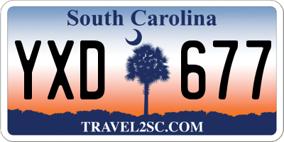SC license plate YXD677