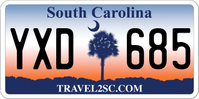 SC license plate YXD685