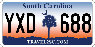 SC license plate YXD688