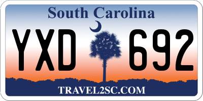 SC license plate YXD692