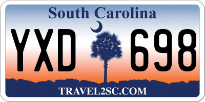 SC license plate YXD698