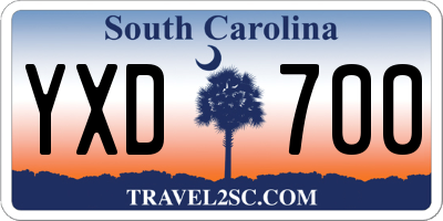 SC license plate YXD700