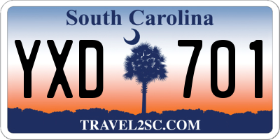SC license plate YXD701