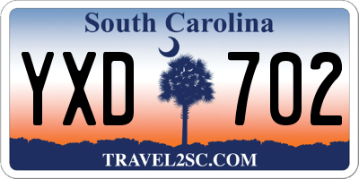 SC license plate YXD702