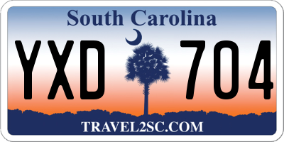 SC license plate YXD704