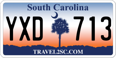 SC license plate YXD713