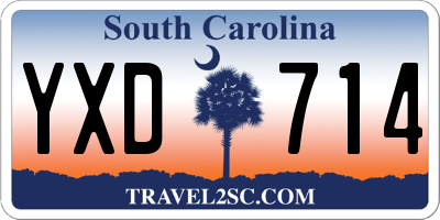 SC license plate YXD714