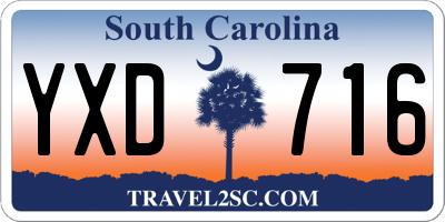 SC license plate YXD716