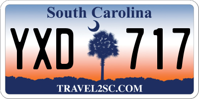 SC license plate YXD717