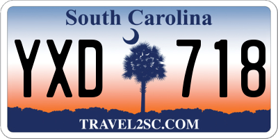 SC license plate YXD718