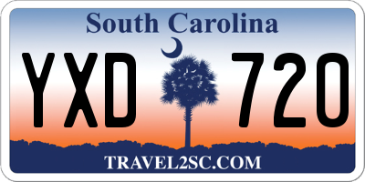 SC license plate YXD720