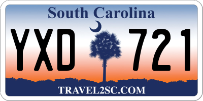 SC license plate YXD721