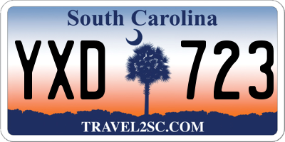 SC license plate YXD723