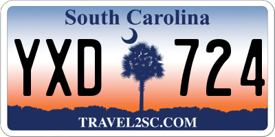 SC license plate YXD724
