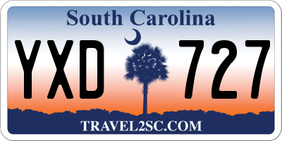 SC license plate YXD727