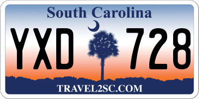 SC license plate YXD728