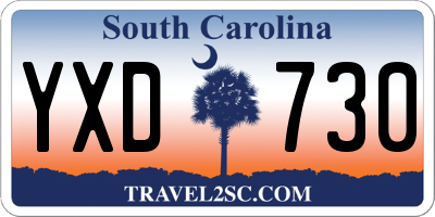 SC license plate YXD730