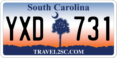 SC license plate YXD731