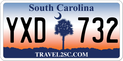 SC license plate YXD732