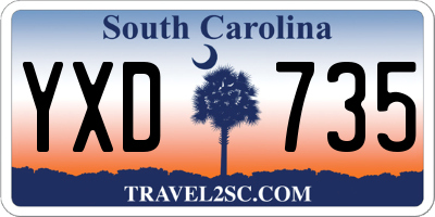 SC license plate YXD735
