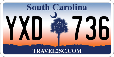 SC license plate YXD736