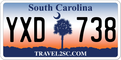 SC license plate YXD738